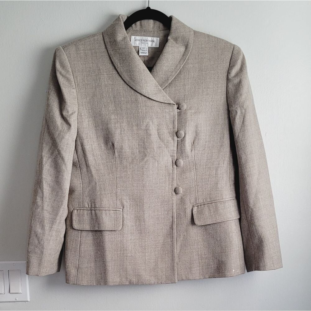 Jones New York Tan Wool Blazer Size 10P